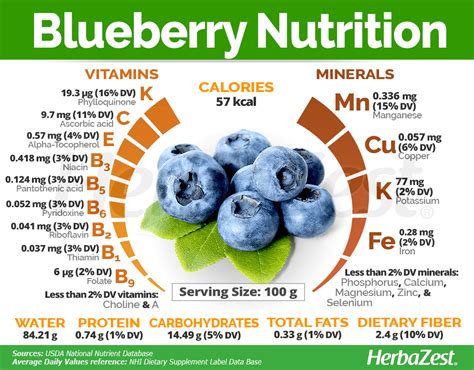 blueberry fruits nutrition facts